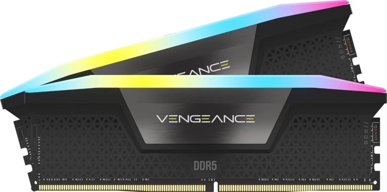 CORSAIR VENGEANCE RGB DDR5 RAM 32GB (2x16GB) 6000MHz CL30-36-36-76 1.40V AMD EXPO Intel XMP Desktop Laptop Reminiscence – Grey (CMH32GX5M2B6000Z30K)