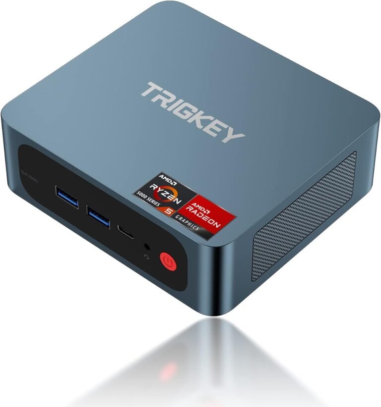 TRIGKEY Mini PC S5 Professional Max 57W 19V3A Ryzen 7 5800H (As much as 4.4GHz) 8 Core 16 Thread Mini Desktop Computer systems 32G DDR4+500G NVME SSD Micro PC 8Core 2000MHz HD WiFi-6 BT 5.2 HDMI +DP+ Sort-C USB 3.2