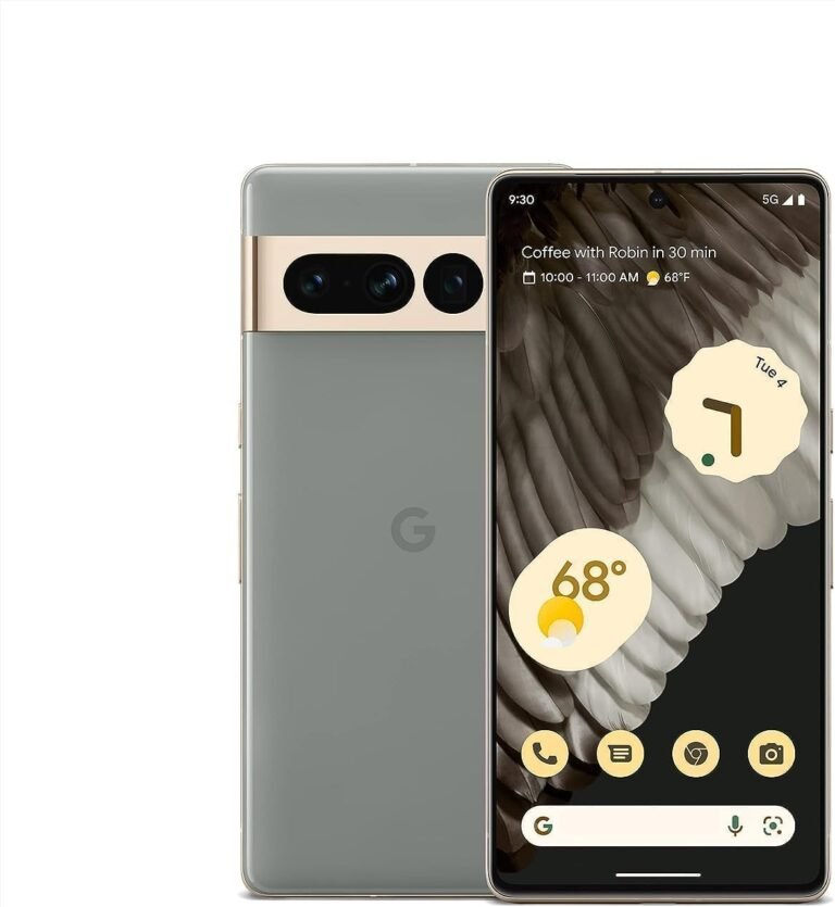 Google Pixel 7 Professional – 5G Android Telephone – Unlocked Smartphone with Telephoto/Broad Angle Lens, and 24-Hour Battery – 128GB – Hazel