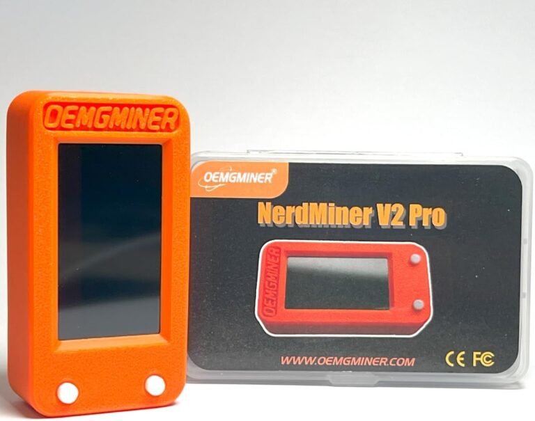 New NerdMiner V2 78KH/s T-Show S3 Bitcoin Solo Lottery Miner Win 6.25 BTC with Low Energy Consumption – WiFi Connection, and USB-C Energy (78 KH/s)