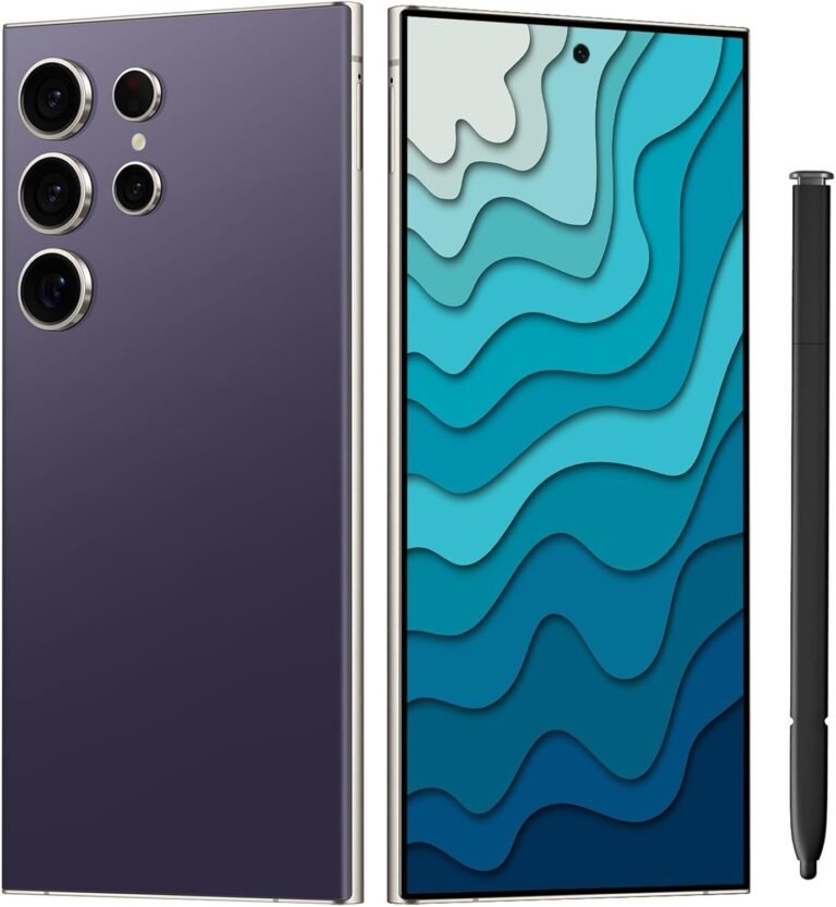 C24U Unlocked Cell Telephone Android 13 with S Pen, 8GB+256GB Octa-core Smartphone Unlock Cellular Telephone, 6800mAh Battery, 6.8″ FHD+ 120Hz, 108MP Digital camera, Twin SIM Telephone/GPS/Face ID – Purple
