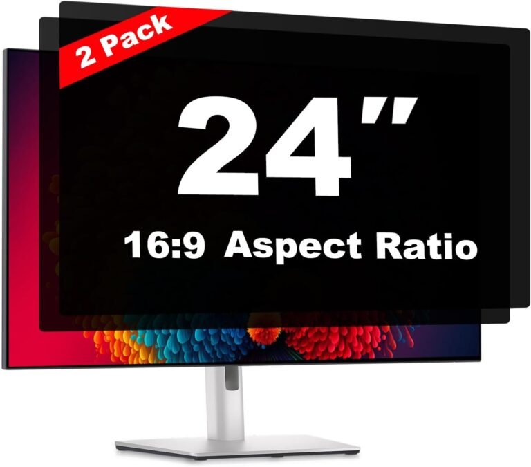 24 Inch Laptop Privateness Display Defend [2 Pack] for 16:9 Widescreen Desktop Monitor – Anti-Glare Blue Gentle Privateness Filter and Anti Spy Privateness Display Protector Movie