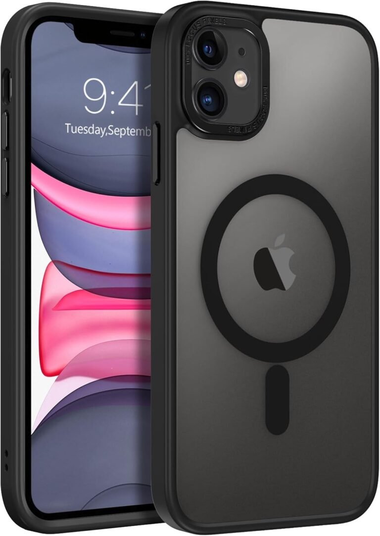 BENTOBEN for iPhone 11 Cellphone Case, Cellphone case for iPhone 11 Magnetic Case [Compatible with Mag Safe] Translucent Matte Slim Shockproof Anti-Fingerprint Protecting Cowl for iPhone 11 6.1’’ Black