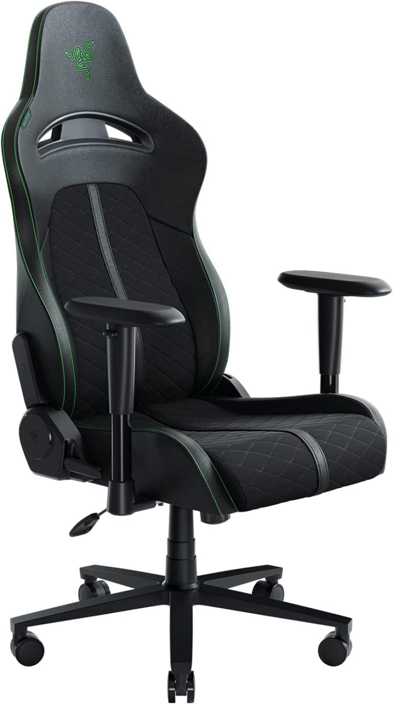 Razer Enki X Important Gaming Chair: All-Day Gaming Consolation – Constructed-in Lumbar Arch – Optimized Cushion Density – Twin-Textured, Eco-Pleasant Artificial Leather-based – Adjustable 152-degree Recline