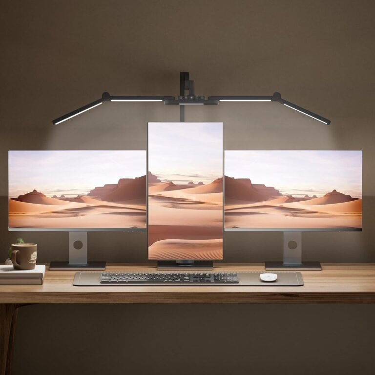 Extremely Shiny Architect Desk Lamp with Clamp,Transformable LED Desk Lamp for House Workplace,Tall Overhead Led Desk Gentle[41″ Long Dimmable Light Bar],Auto Dimmable Desktop Desk Lamp for Drawing Pastime Use