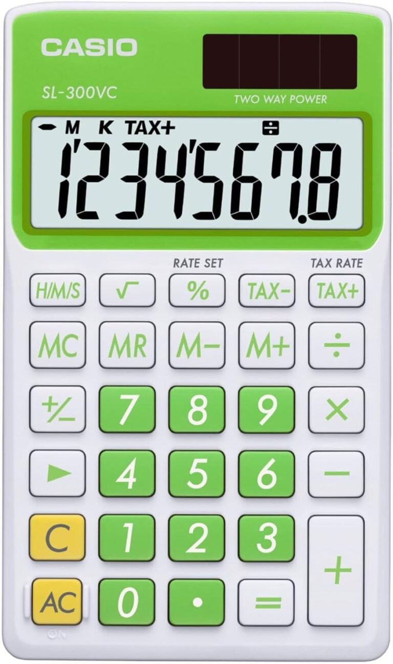 Casio SL-300VC-GN Commonplace Operate Calculator, Inexperienced