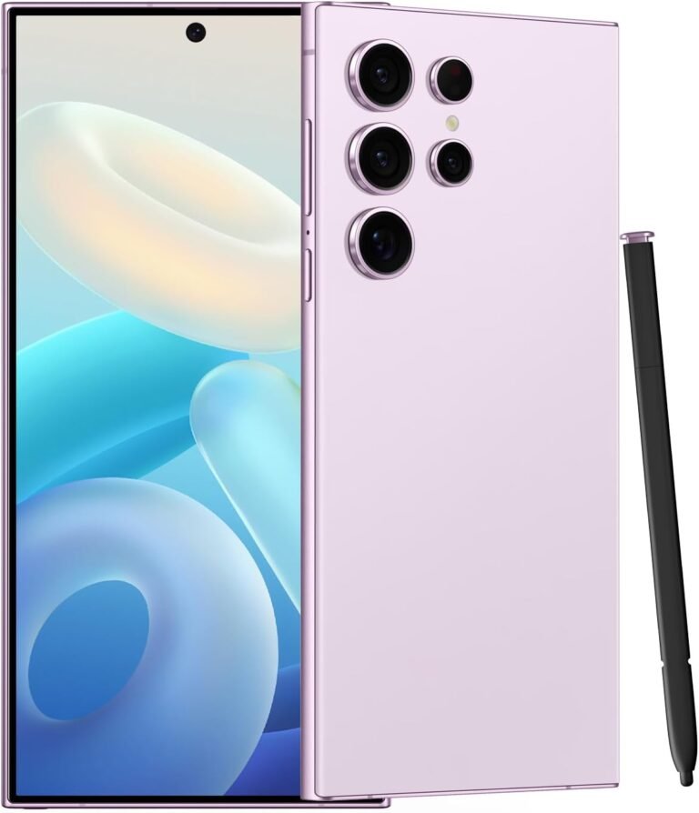 C24 Extremely 5G Smartphone, 6+256GB Unlocked Cellphone,48+108MP Zoom Digicam，6800mAh 6.8″ HD Display screen Unlocked Cell Cellphone, 6+256GB Android13.0,Face ID/Fingerprint Lock/GPS(Purple)