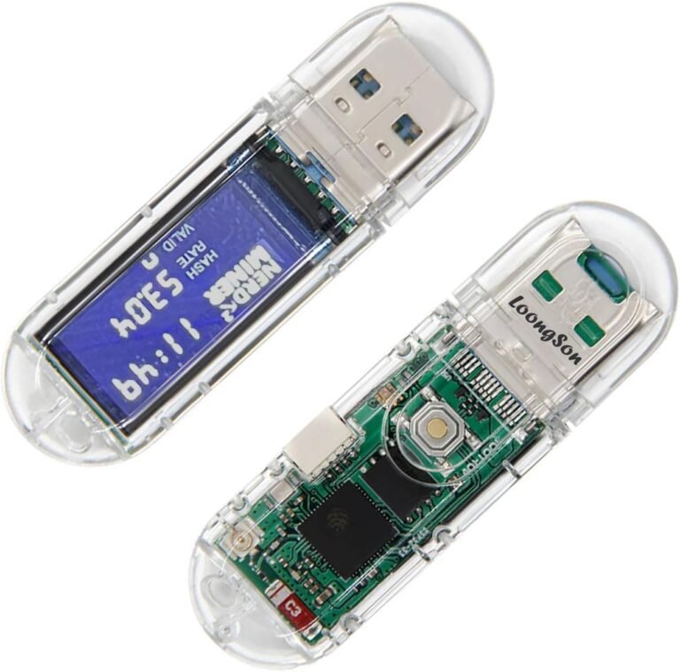 NerdMiner Bitcoins Miner V2 Dongle USB 75KH 1W T-Show S3 Bitcoin Solo Lottery Miner Win 6.25 BTC with Low Energy Consumption