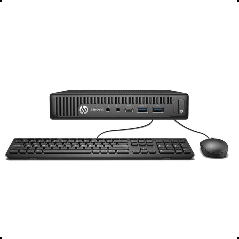 HP EliteDesk 800 G2 Mini Desktop PC Intel Core i5-6500T (3.20-3.40Ghz) 256GB SSD 16GB RAM WiFi + BT Twin DisplayPort + VGA, Win 10 PRO (Renewed)