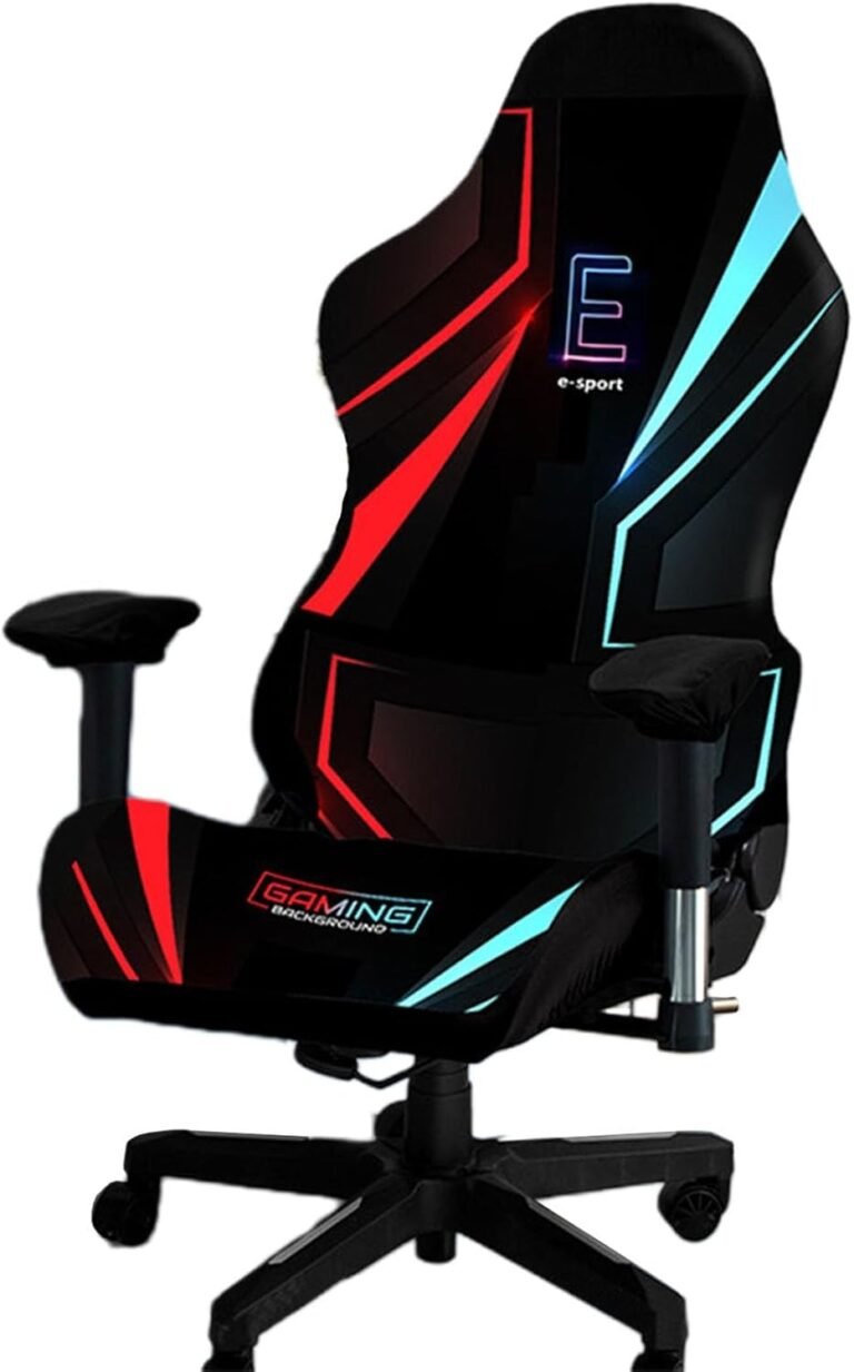 Gaming Chair Covers, with Armrest Cowl Pc Chair Slipcovers Stretchable Elastic Machine Washable Gaming Chair Seat Cowl(Ok)