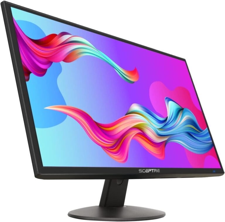 Sceptre IPS 22 inch 1080p Gaming Monitor 75Hz HDMI x2 99% sRGB as much as 320 Lux Blue Mild Filter Construct-in Audio system, Machine Black (E225W-FPT Collection)