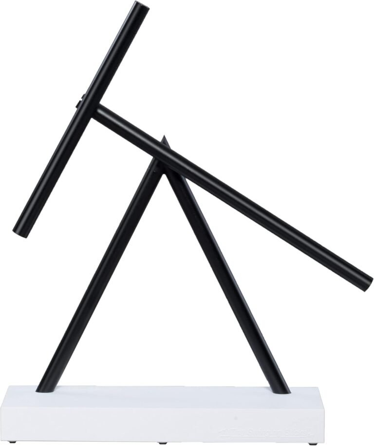 Kinetic Vitality Sculpture – Desktop Toy Model (White/Black)