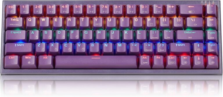 Hexgears U1 Mechanical Keyboard, Moveable 60% Gaming Keyboard RGB Backlit Compact 68 Keys Mini Wired Workplace Keyboard for Home windows Laptop computer PC Mac- Kailh Pink Swap(Linear)
