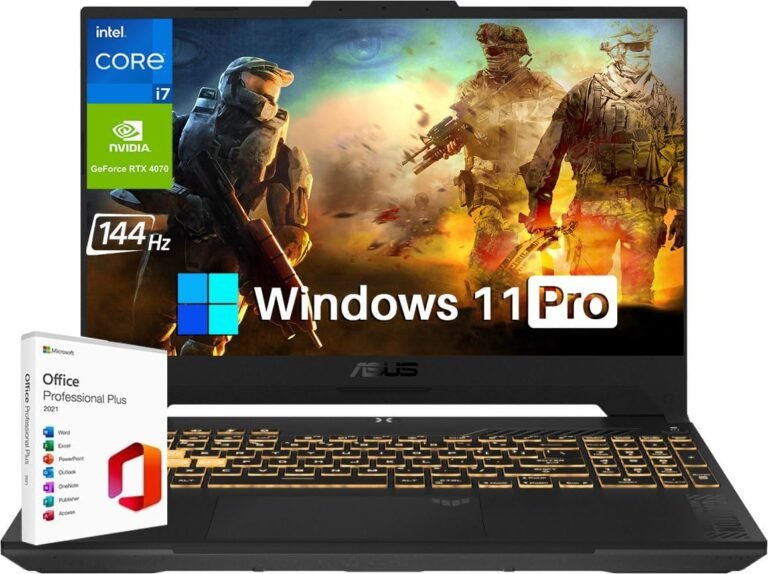 ASUS 2024 TUF 15.6″ FHD 144Hz Gaming Laptop computer with Microsoft Workplace Lifetime License, Intel 10-Core i7-13620H(Beats i9-12900), GeForce RTX 4070, 32GB DDR5, 2TB SSD, Backlit Keyboard, Wi-Fi 6, Win11 Professional