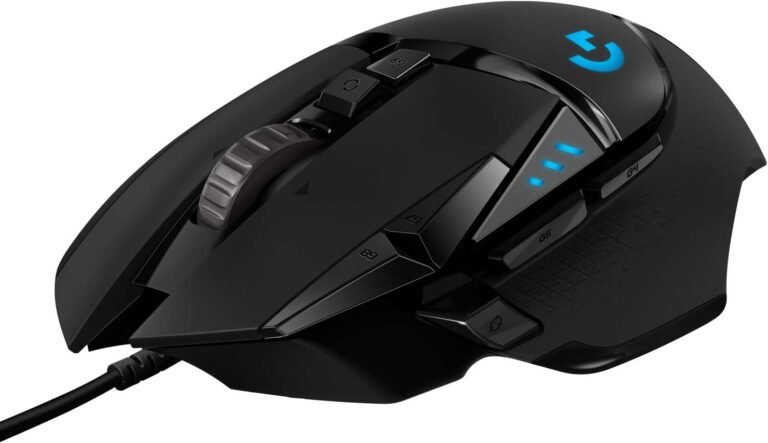 Logitech G502 HERO Excessive Efficiency Wired Gaming Mouse, HERO 25K Sensor, 25,600 DPI, RGB, Adjustable Weights, 11 Programmable Buttons, On-Board Reminiscence, PC / Mac