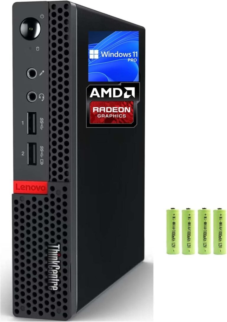 Lenovo ThinkCentre M625q Mini Kind Enterprise Desktop Laptop PC, AMD Twin-Core A4-9120C, 16GB RAM 512GB PCIE SSD, AMD Radeon R4, RJ-45, Show Ports, USB Ports, Home windows 11 Professional, Black, w/Battery