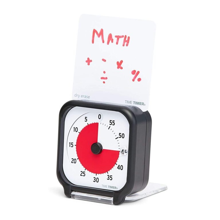 Time Timer 3 inch Visible Timer — 60 Minute Children Desk Countdown Clock with Dry Erase Exercise Card and Desktop App Entry — for Children Classroom, Homeschool Examine Instrument, Activity Reminder, Dwelling and Kitchen