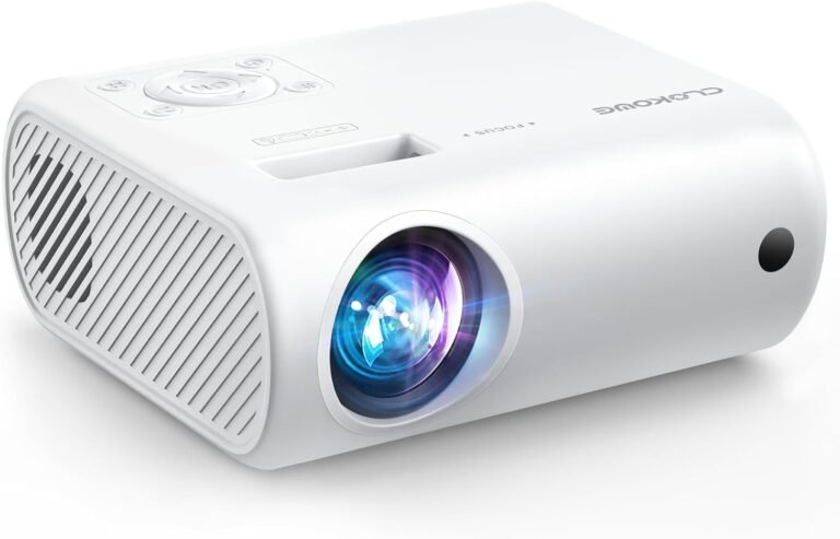 Mini Projector, CLOKOWE 2024 Upgraded Moveable Projector with 9000 Lux and Full HD 1080P, Film Projector Appropriate with iOS/Android Telephone/Pill/Laptop computer/PC/TV Stick/Field/USB Drive/Recreation Console