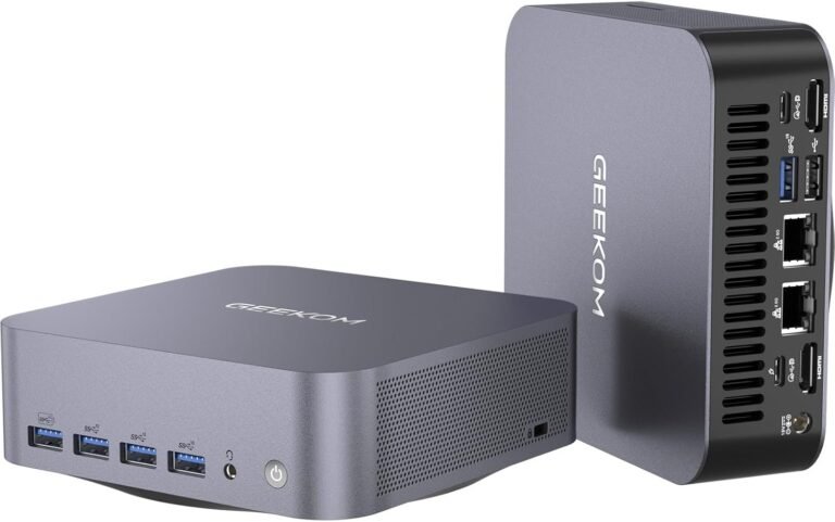 GEEKOM GT1 Mega AI Mini PC,14th Gen Intel Core Extremely U9-185H Processor (16C/22T,as much as 5.1 GHz),32GB DDR5 2TB PCIe Gen4 SSD,Mini Desktop Computer systems Home windows 11 Professional,WiFi 7/BT 5.4/Twin 2.5G LAN/USB4.0/8K