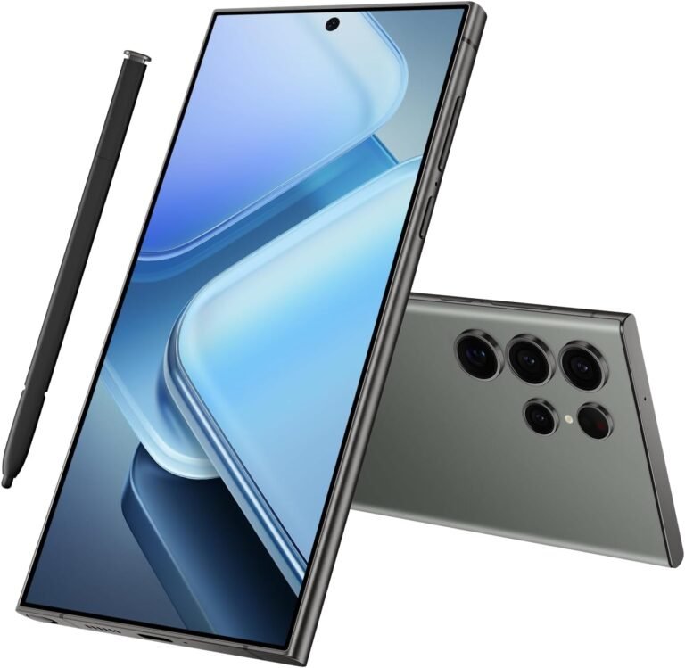 C24 Extremely 5G Unlocked Cell Cellphone, 6+256GB Smartphone, Android 13.0, 48+108MP Zoom Digital camera, Construct in Pen,Lengthy Battery Life 6800mAh, Twin SIM, 6.8“ HD Display screen,Face ID/Fingerprint Lock/GPS (Black)
