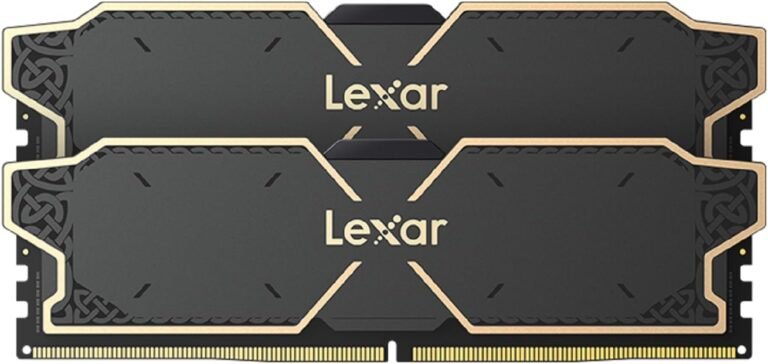 Lexar 32GB (2x16GB) THOR OC DDR5 RAM 6000MT/s CL32 1.35V Desktop Reminiscence with Heatsink, AMD Expo and Intel XMP 3.0, Black (LD5U16G60C32LG-RUD)