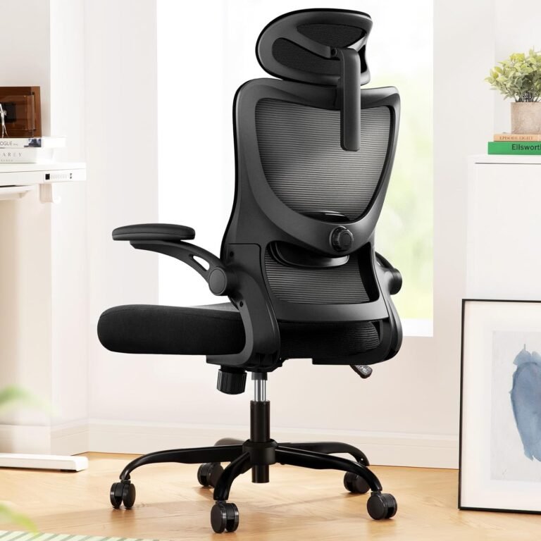 Marsail Ergonomic Workplace Chair: Workplace Laptop Desk Chair with Excessive Again Mesh and Adjustable Lumbar Assist Rolling Work Swivel Process Chairs with Wheel 3D Armrests and Headrest