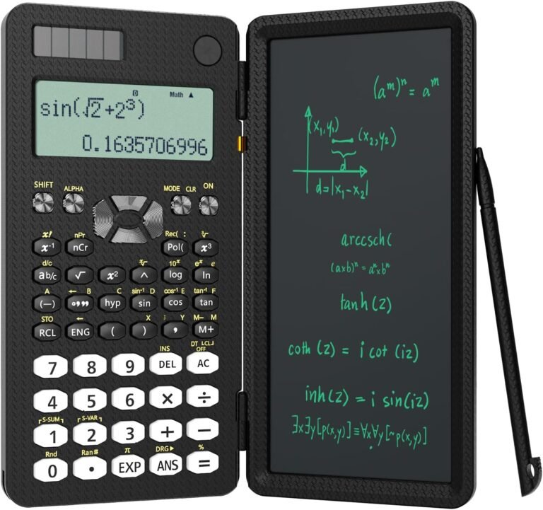 Scientific Calculator for College students, 82 MS Foldable Science Calculator with Notepad for Center and Excessive College Provides (82MS-BL)