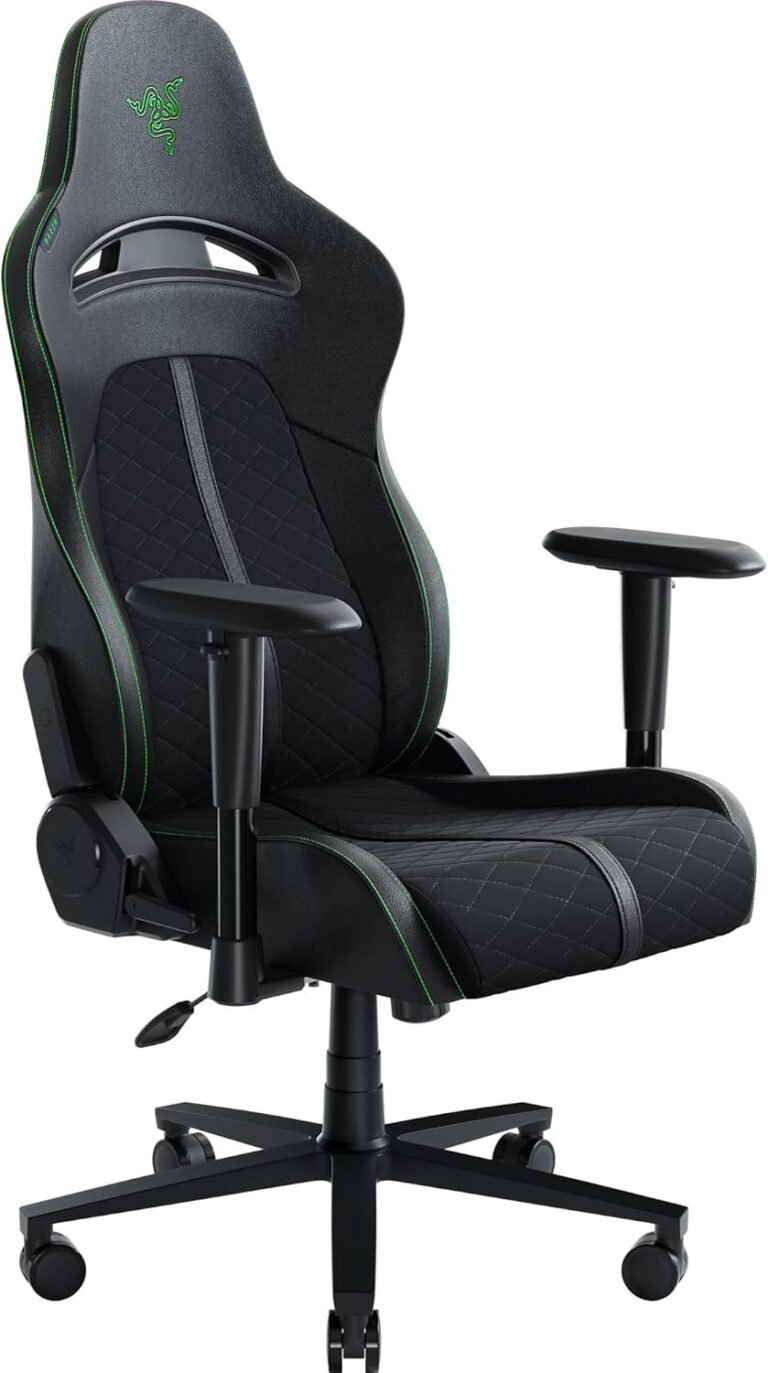Razer Enki X Important Gaming Chair: All-Day Consolation – Constructed-in Lumbar Arch – Optimized Cushion Density – Twin-Textured, Eco-Pleasant Artificial Leather-based – Adjustable 152-degree Recline – Black