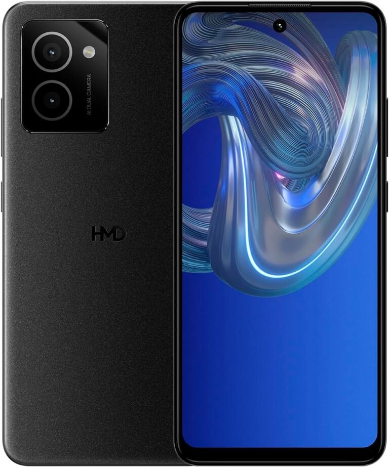 HMD Vibe | Verizon, T-Cell, AT&T | Unlocked Smartphone | Android 14 | 2 Day Battery | 6.56″ 90Hz HD+ Show | 6GB/128GB | 13MP Twin Digicam | US Model | Charcoal