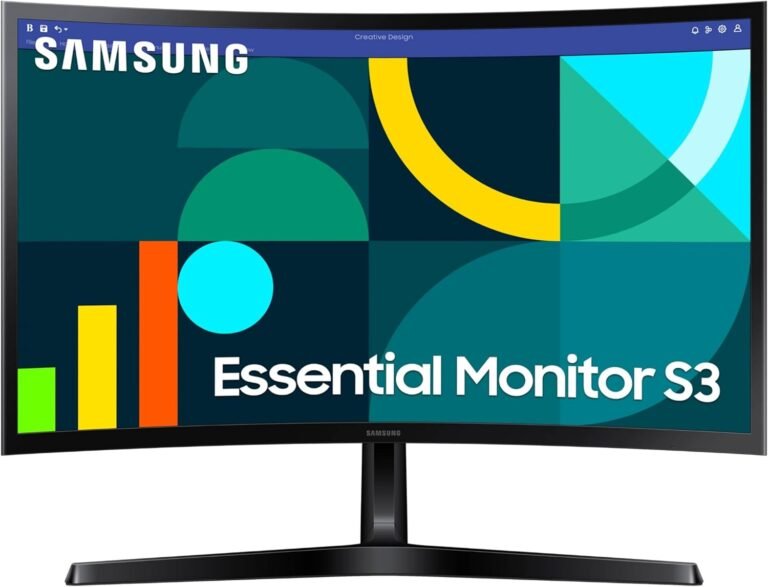 SAMSUNG 24″ Important S3 (S36GD) Sequence FHD 1800R Curved Laptop Monitor, 100Hz, Recreation Mode, Superior Eye Consolation, HDMI and D-sub Ports, LS24D366GANXZA, 2024