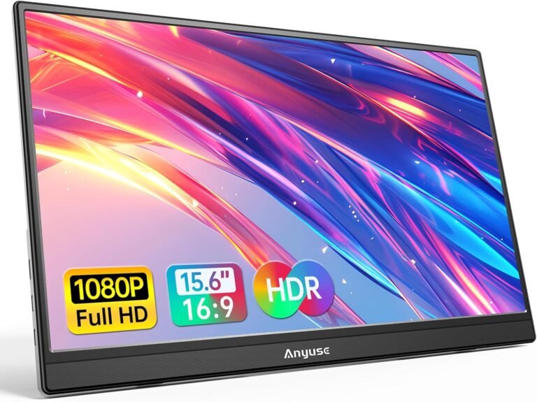 Transportable Monitor 15.6 Inch 1080P USB-C HDMI Extremely-Slim Journey Monitor with Kickstand, for Laptop computer, PC, Mac Telephone, PS, Xbox, Swich IPS Extremely-Skinny Zero Body Gaming Monitor