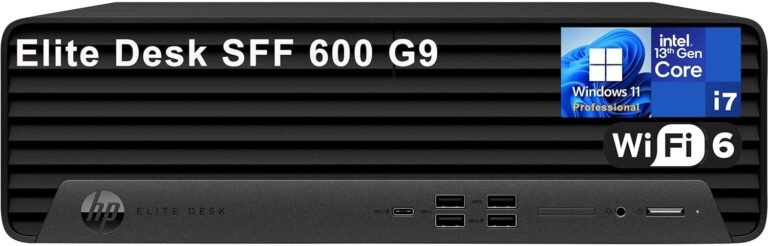 HP Elite Desk SFF 600 G9 Small Type Issue Desktop Pc, thirteenth Gen Intel 16-Core i7-13700 as much as 5.1GHz, 16GB DDR5 RAM, 1TB PCIe SSD, DVDRW, WiFi 6, Bluetooth, Ethernet, Home windows 11 Professional, AZ-XUT