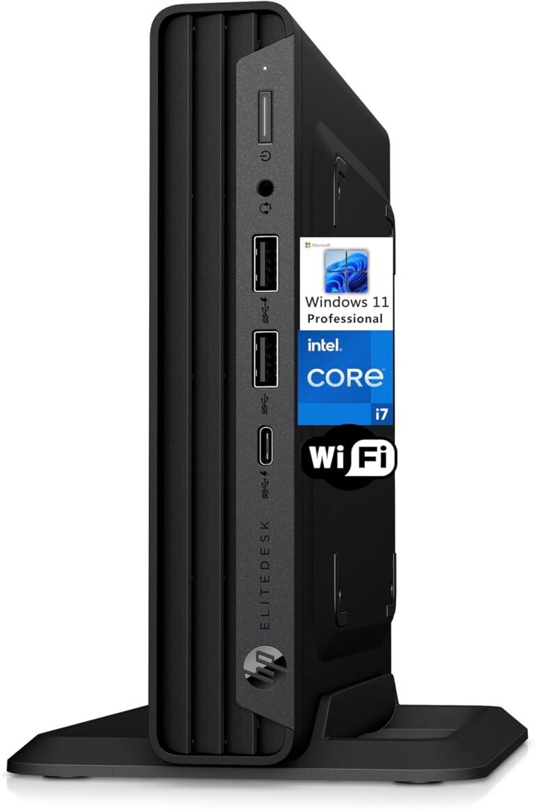 HP EliteDesk 800 G8 Enterprise Mini PC Desktop Pc, Intel Octa-Core i7-11700T as much as 4.6GHz, 32GB DDR4 RAM, 1TB PCIe SSD, WiFi, Bluetooth, Sort-C, Keyboard & Mouse, Home windows 11 Professional, Tilsiy Cable