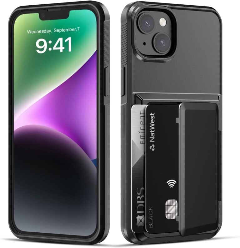 Flip Pockets for iPhone 15 Plus Case Credit score Playing cards Holder iPhone 14 Plus Case ID Card Slot Money Pocket Case Protecting Shockproof Anti-Scratch Girls Males Cowl for iPhone 14 Plus 15 Plus 6.7 inch Black