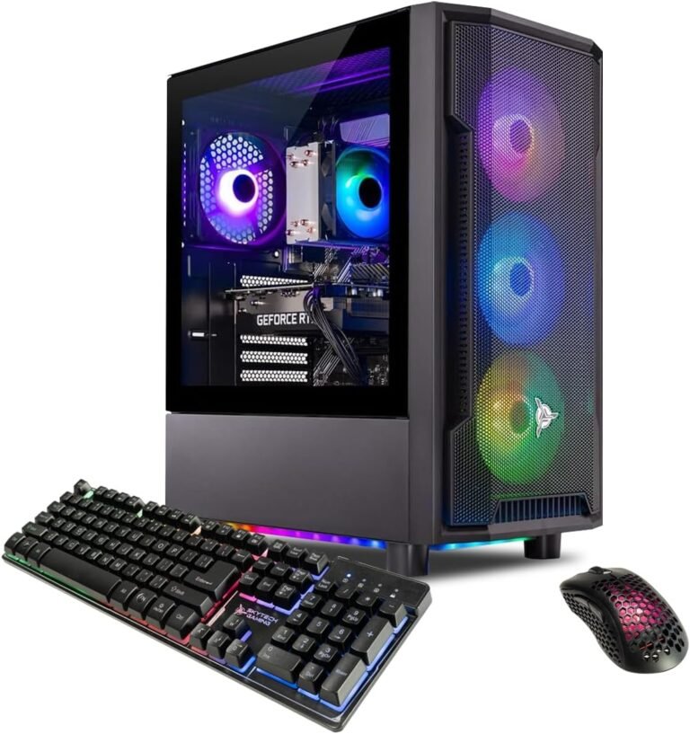 Skytech Shadow Gaming PC Desktop, Intel i5 13400F 2.5 GHz (4.6GHz Turbo Enhance), NVIDIA RTX 4060 8GB GDDR6X, 2TB SSD, 32GB DDR5 RAM 5200 RGB, 650W Gold PSU, Wi-Fi, Win 11 Dwelling, V3D Characteristic on Cell