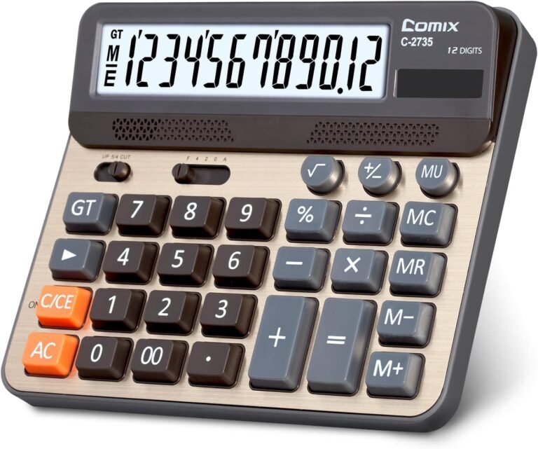 Comix Desktop Calculator, Massive Pc Keys, 12 Digits Show, Champaign Gold Coloration Panel, C-2735