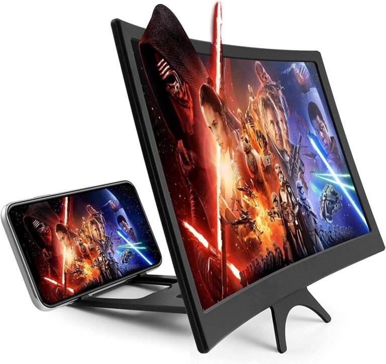 16 Inch Display screen Magnifier, 3D Magnifier Projector Display screen, Foldable Telephone Stand with Curved Display screen Amplifier – Appropriate with All Smartphones