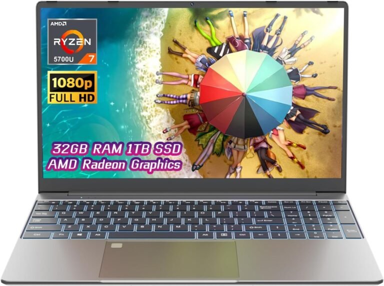 A15 Plus Gaming Laptop computer 15.6 inch FHD IPS Display screen AMD Ryzen 7 5700U (8C/16T, 4.3 GHz, Beat i7 11390H) 32GB DDR4 1TB PCIE SSD Home windows 11 Fingerprint Unlock Backlit Keyboard 57Wh Battery Pocket book