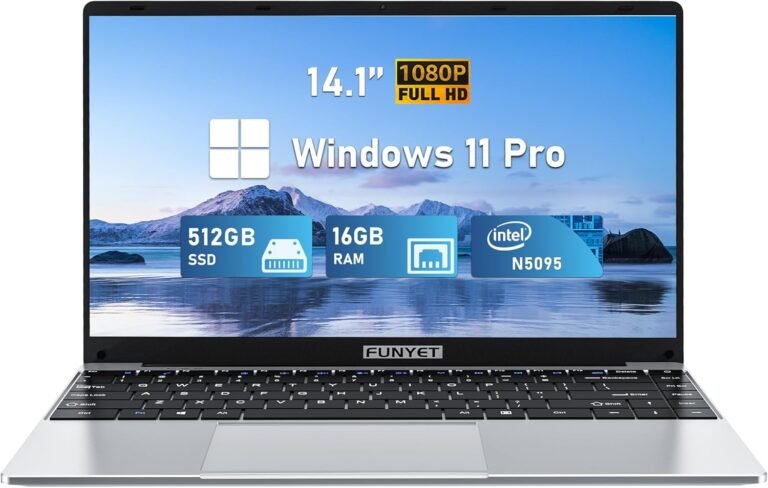 14 Inch Laptop computer Laptop, Gaming Laptop computer, 16GB RAM 512GB SSD, Intel Celeron N5095 Processors, FHD 1920 x 1080, Helps 180 Angle Opening, Home windows 11 Professional