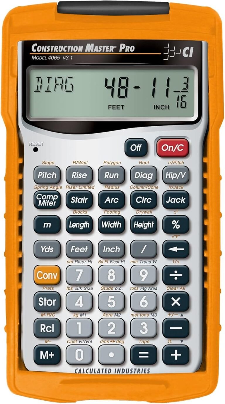 Calculated Industries 4065 Development Grasp Professional Superior Development Math Ft-inch-Fraction Calculator for Contractors, Estimators, Builders, Framers, Remodelers, Renovators and Carpenters