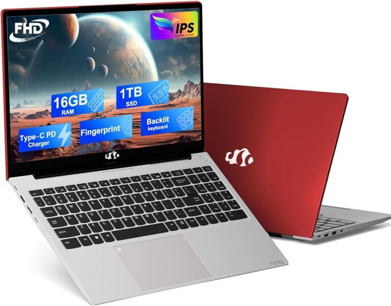 NIMO 15.6 FHD Pupil Laptop computer, 16GB RAM, 1TB SSD, Backlit Keyboard, Fingerprint, Intel Pentium Quad-Core N100 (Beat to i3-1115G4, As much as 3.4GHz), 2 Years Guarantee, 90 Days Return, WiFi 6, Win 11