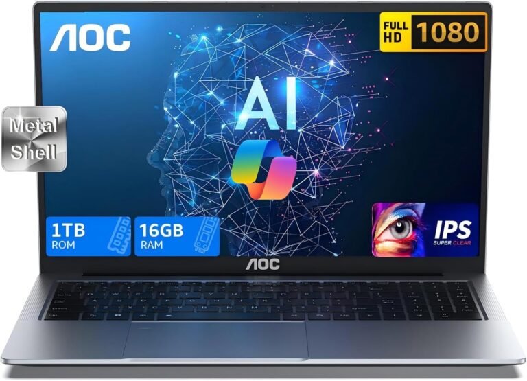 AOC Gaming Laptop computer, AI Laptop computer Pc with Intel Core Ultra5 125U, 16GB DDR5 1TB SSD, 16.1-inch FHD Show, 2024 Laptop computer with Backlit KB, Assist WiFi 6, Type_C, BT5.2, One-Click on with Copilot