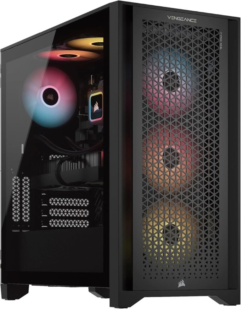 Corsair Vengeance a7400 Sequence Gaming PC – Liquid Cooled AMD Ryzen 5 9600X CPU – NVIDIA GeForce RTX 4060 Ti GPU – 32GB Vengeance RGB DDR5 Reminiscence – 1TB M.2 SSD – Black
