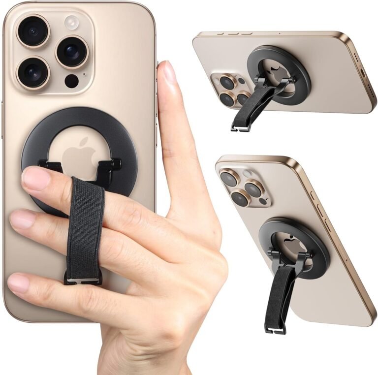 SUPERONE for Magsafe Telephone Grip, Magnetic Telephone Ring Holder Strap, Magnetic Telephone Grip, Magsafe Finger Ring Grip Stand Holder for iPhone 16/15/14/13/12 Collection, MagSafe Equipment