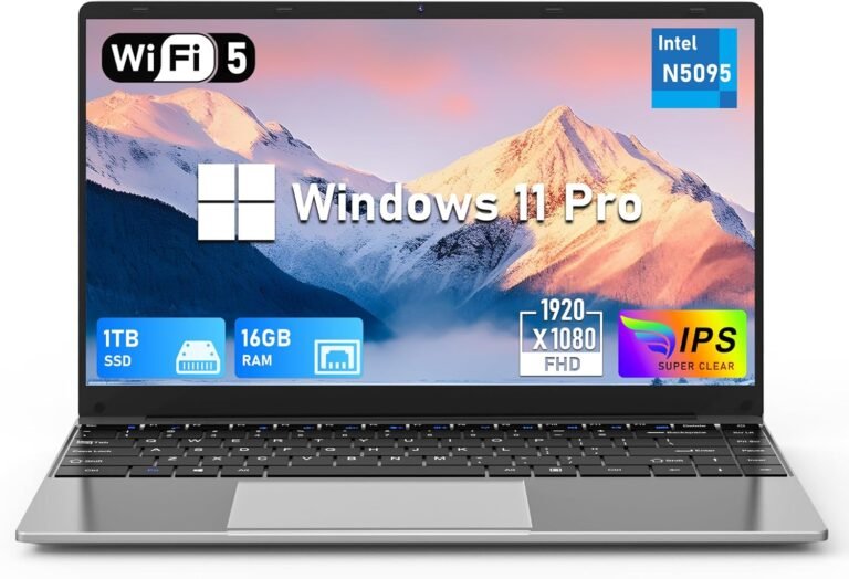14 Inch Gaming Laptop computer, N5095 Laptop computer Pc(as much as 2.9GHz), 16GB RAM 1TB SSD, FHD 1920 * 1080, 180 Angle Open, Home windows 11 Professional, 2.4G+5G WiFi, BT 4.2, Mini HDMI