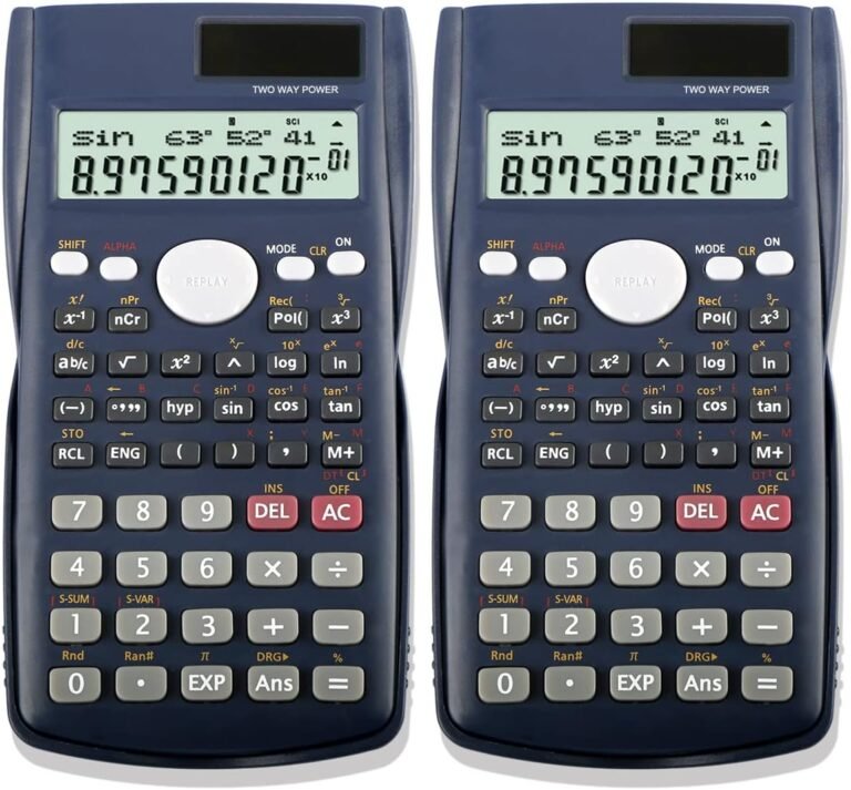 2 Pack Scientific Calculator Statistic Fractions Chemistry Math Calculator Engineering Operate Calculator Science 2 Line 10+2 Digit Center College Calculator