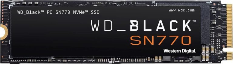 Western Digital WD_BLACK 1TB SN770 NVMe Inside Gaming SSD Strong State Drive – Gen4 PCIe, M.2 2280, As much as 5,150 MB/s – WDS100T3X0E