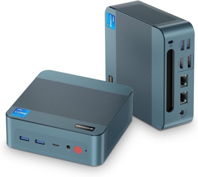 Mini PC P2 twelfth Gen Intel i7-12700H Home windows 11 Professional Mini Computer systems (14 Cores, 20 Threads) 32GB DDR4/512GB PCIe Gen 3 SSD Desktop PC Assist Wi-Fi 6E/Bluetooth 5.2/Twin 1000Bps RJ45 LAN Port