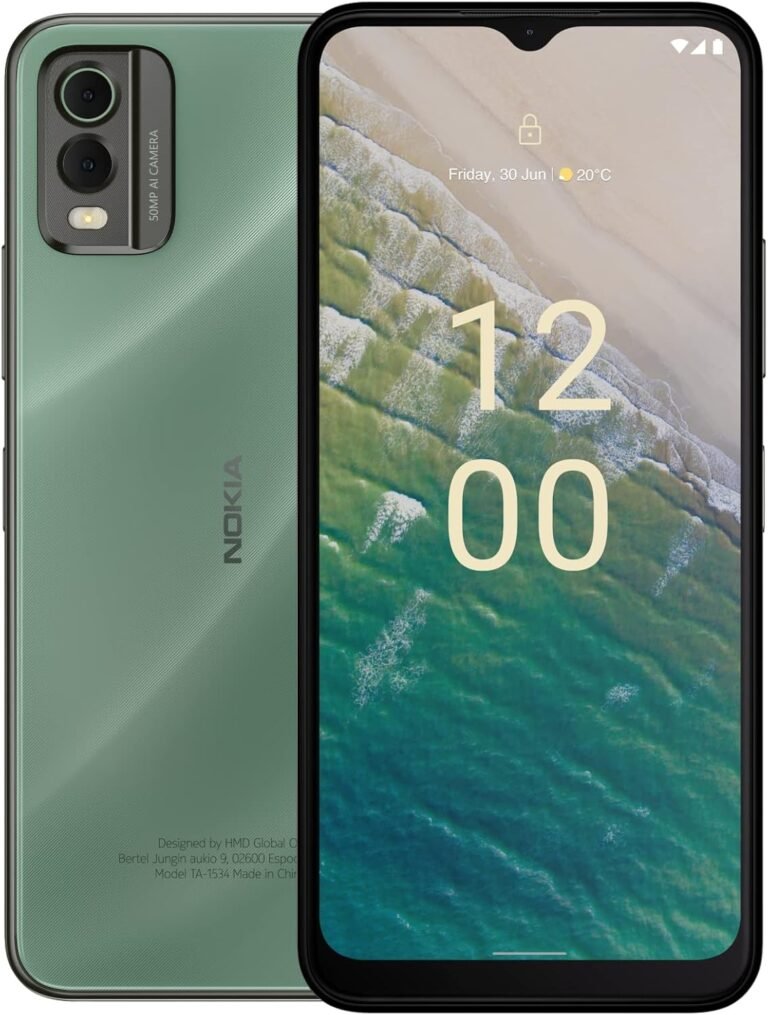 Nokia C32 | Android 13 | 3-Day Battery | Twin SIM | 50MP Twin Digital camera | 4/128GB | 6.5-Inch Display screen | Unlocked GSM Smartphone | Not Suitable with Verizon or AT&T | Autumn Inexperienced