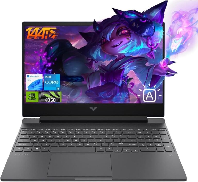 HP Victus Gaming Laptop computer, 15.6″ 144Hz FHD, 8-Core Intel Core i5-13420H, NVIDIA GeForce RTX 4050 6GB GPU, 16GB RAM, 2TB SSD, Backlit Keyboard, WiFi 6, USB-C, Win 11 House, Silver, EAT Mouse Equipment